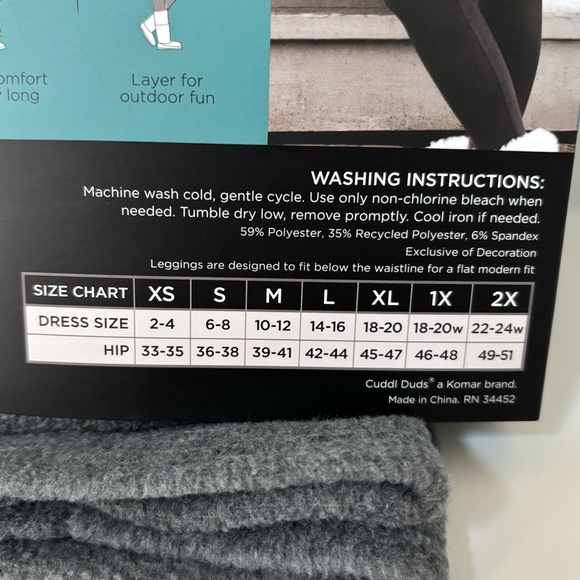 Cuddl Duds | fleecewear with stretch legging - Picture 6 of 6